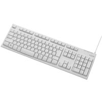 メンブレン式キーボード/108キー/USB/Lサイズ/1000万回高耐久/ホワイト TK-FCM062WH