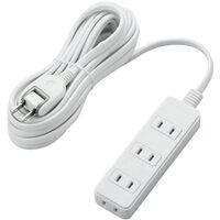 ほこりシャッター付き電源タップ/4個口/5m/ホワイト T-ST02-22450WH