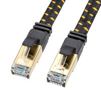 カテゴリ8メッシュフラットLANケーブル（ブラック・3m） KB-T8MEFL-03BK