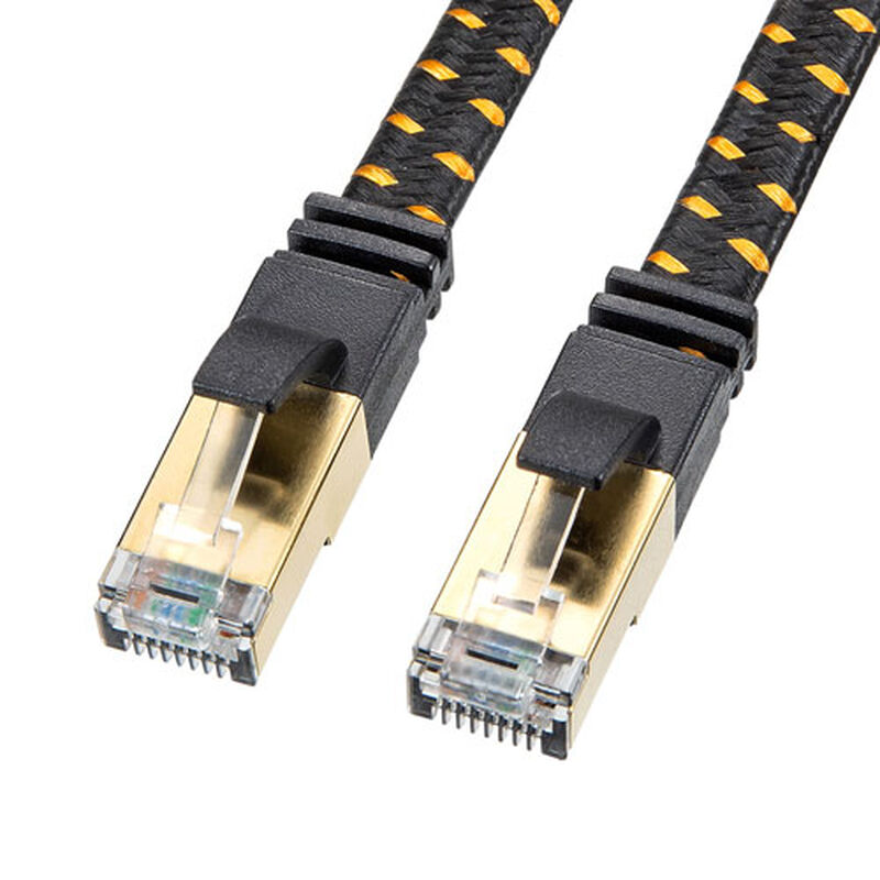 カテゴリ8メッシュフラットLANケーブル（ブラック・3m） KB-T8MEFL-03BK