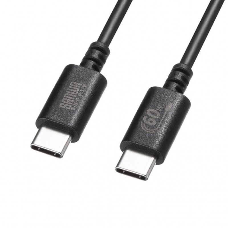 USB 2.0 Type-Cケーブル（PD60W・1.5m・ブラック） KU-CCP6015BK