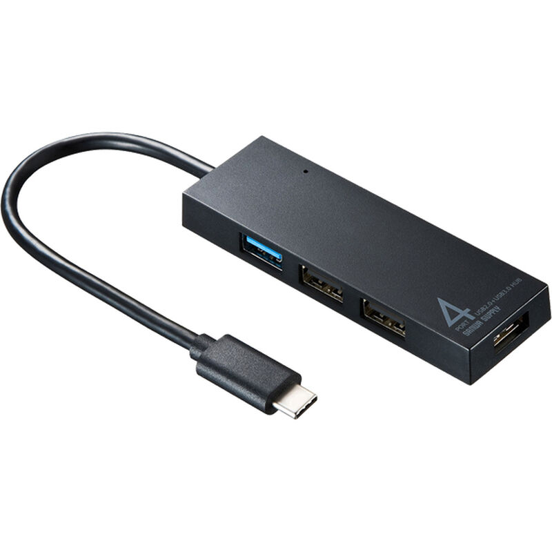 USB Type C コンボハブ（4ポート・ブラック） USB-3TCH7BK