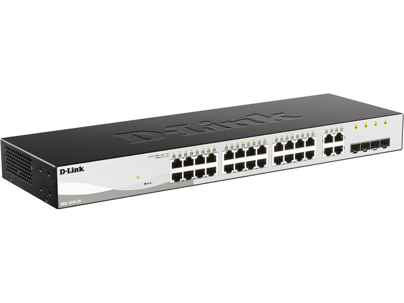 DGS-1210-28 ギガビットL2スマートスイッチ 10/100/1000BASE-Tポート×28、SFPコンボスロット×4 DGS-1210-28/F3