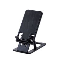 スマートフォン用スタンド/コンパクト/薄型/軽量/高さ調節可能/ブラック P-DSCHCMPBK