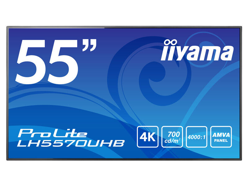 サイネージディスプレイ 55型/3840×2160/HDMI x 2/ブラック/スピーカ：無し/メディアプレイヤー機能/24時間連続使用 LH5570UHB-B1