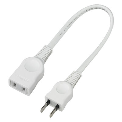 ちょっとコード 20cm 15A ホワイト W-1502B(W)