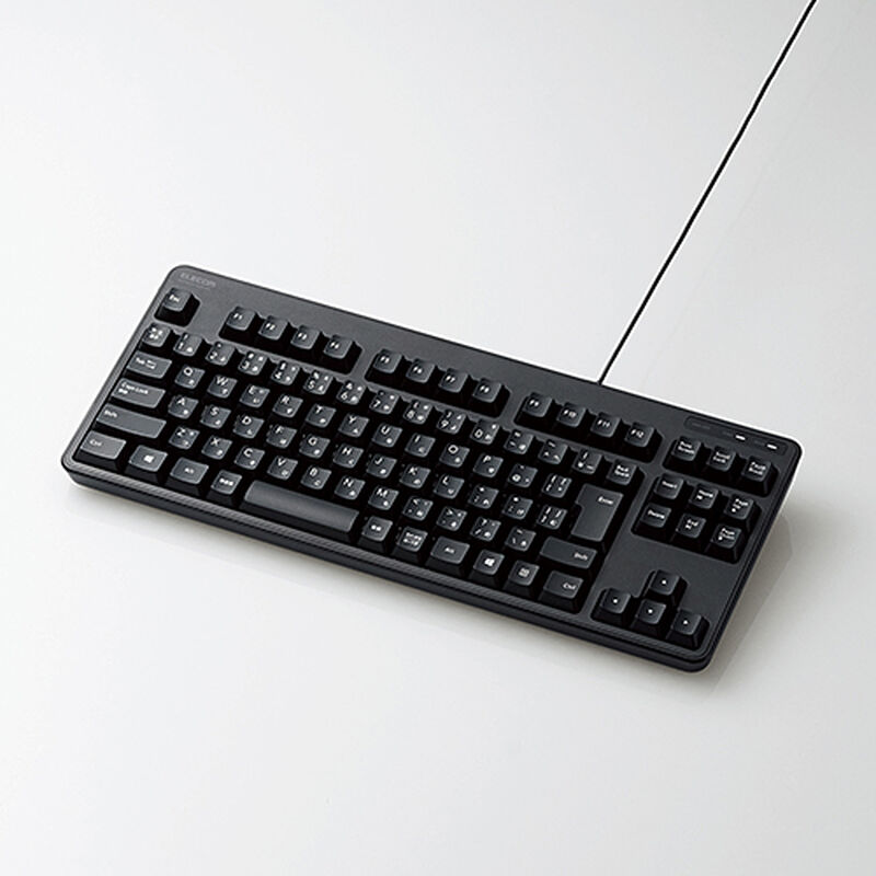有線キーボード/メンブレン式/コンパクトサイズ/ブラック TK-FCM103BK