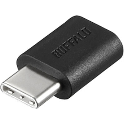 USB2.0変換アダプター（Type-C to microB） ブラック BSMPCADC100BK
