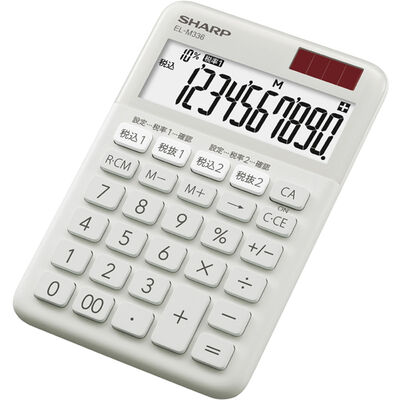 電卓 10桁 （ミニナイスサイズタイプ） グレー系 EL-M336-HX