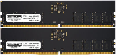 デスクトップ用 PC5-38400/DDR5-4800 288pin Unbuffered_Non-ECC_DIMM 1Rank 1.1v 32GB kit（16GB×2枚） 日本製 CB16GX2-D5U4800H
