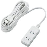 ほこりシャッター付き電源タップ/3個口/5m/ホワイト T-ST02-22350WH