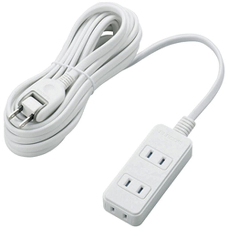 ほこりシャッター付き電源タップ/3個口/5m/ホワイト T-ST02-22350WH