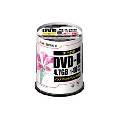 DVD-R 4.7GB PCデータ用 16倍速対応 100枚スピンドルケース入り ワイド印刷可能 DHR47JPP100