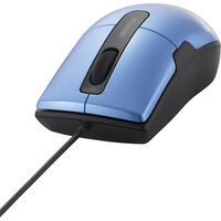 有線BlueLEDマウス 静音/3ボタン Mサイズ ブルー BSMBU26SMBL