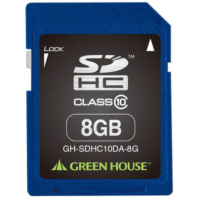 SDHCメモリーカード 8GB クラス10 +データ復旧サービス GH-SDHC10DA-8G