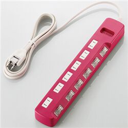 富士通 WEB MART | 雷ガードタップ/Color Style/個別スイッチ/2P/6個口