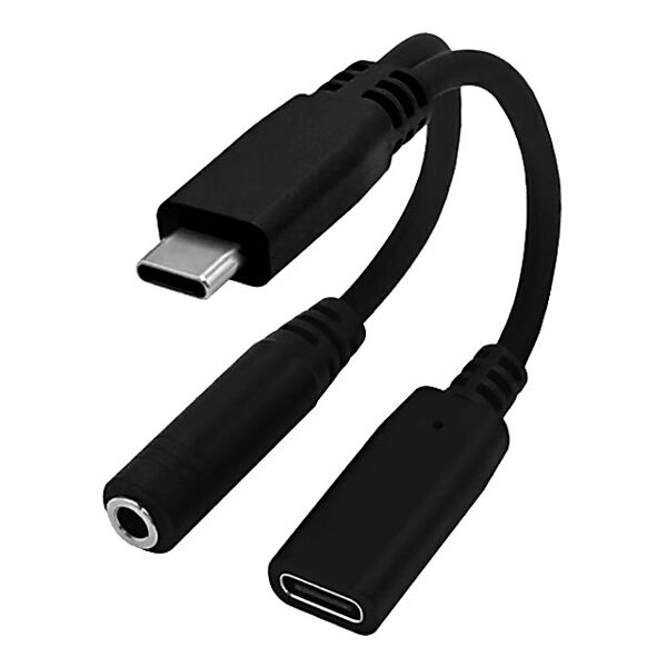 富士通WEB MART] USB-C to USB-C（3A）/3.5mm 二股アダプタ SMHC23A ZD