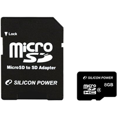 microSDHCカード 8GB (Class4) 永久保証 (SDHCアダプター付) SP008GBSTH004V10