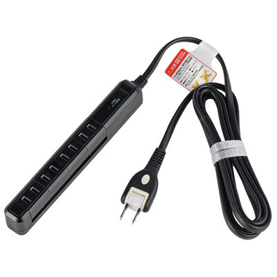 耐雷4個口2mスリム回転タップ ブラック WBS-SL402SB(BK)