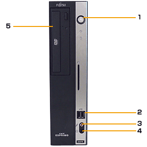 富士通パソコン | デスクトップパソコン FMV-D1210 各部名称／外観
