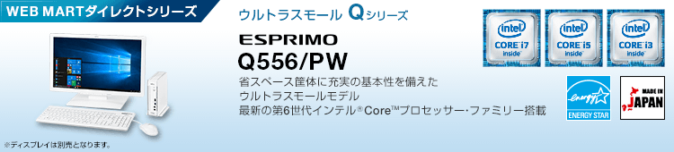 WEB MARTダイレクトシリーズ ウルトラスモール Qシリーズ ESPRIMO Q556/PW
